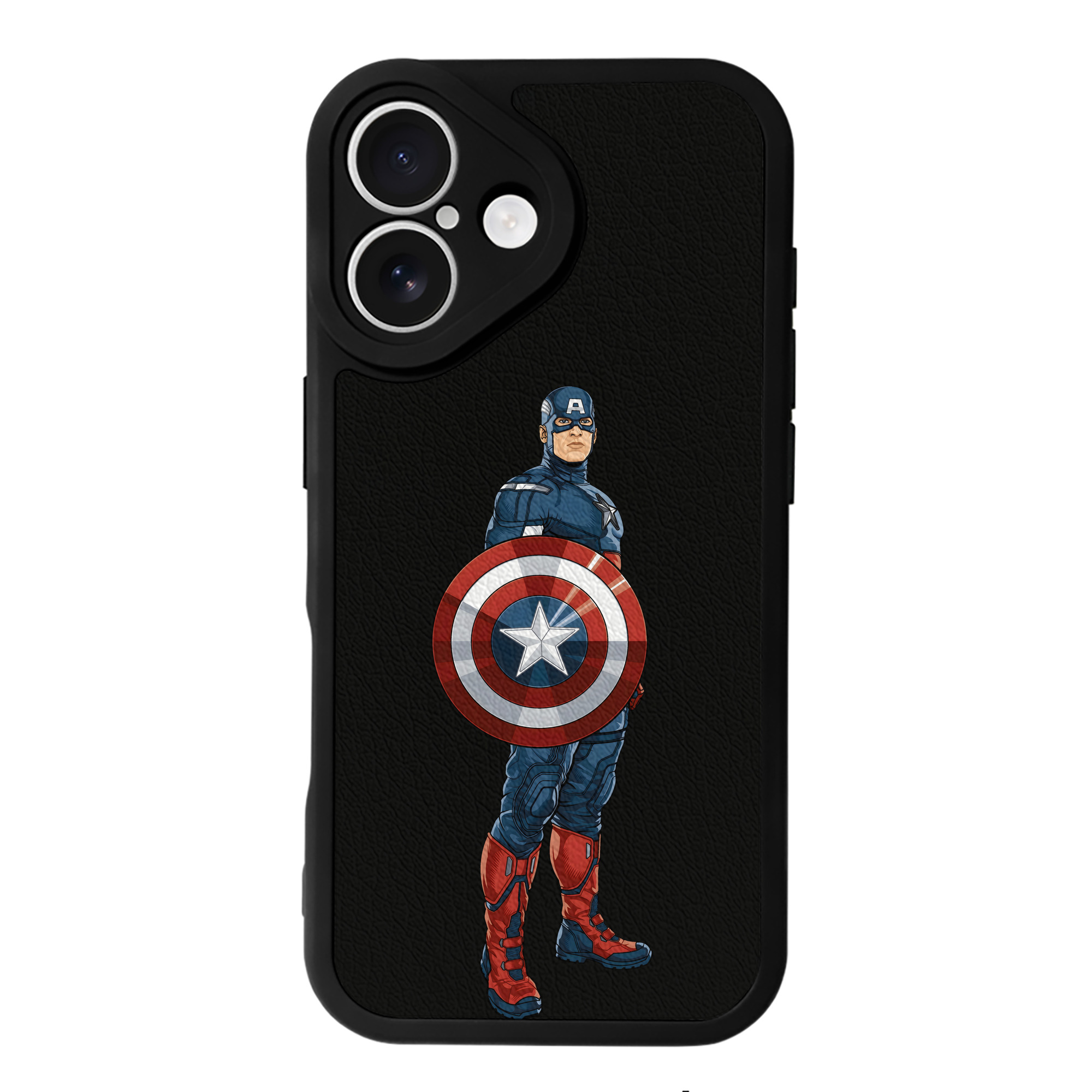 （画像用） アベンジャーズ The Avengers 【iPhone 16シリーズ対応】シリコンスマホケース（レザー調） 材質：シリコン